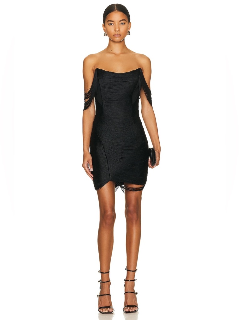 Simkhai Camden Draped Fringe Mini Dress
